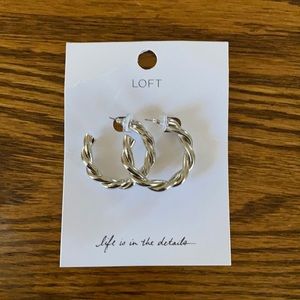 Loft hoop earrings. Still in packaging, never been worn